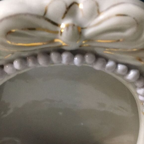 Vintage 80s Porcelain Ceramic 3D Flower Small Photo Picture Frames Grandma Core - Picture 7 of 16